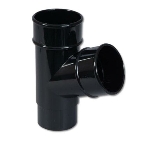 Round Downpipe 112.5° Branch Black