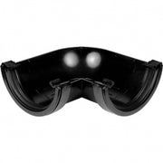 Half Round Gutter 90° Angle Black