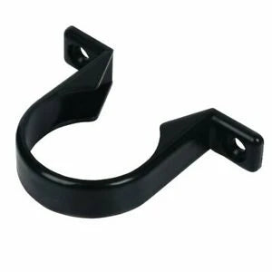 Round Downpipe Clip Black