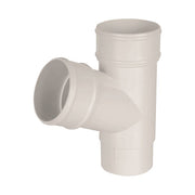 Round Downpipe 112.5° Branch White