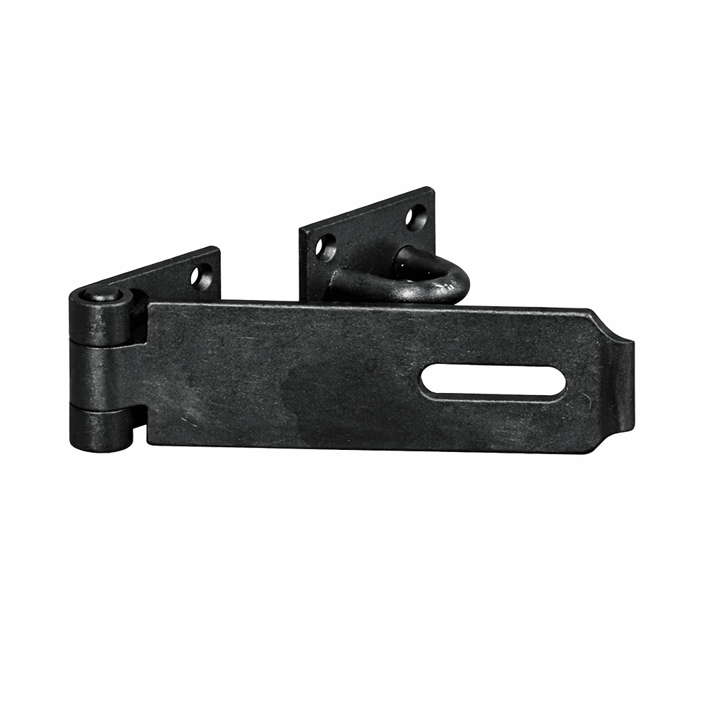 Safety Hasp & Staple 7" 180mm E/Black - Reynolds Timber & Building Supplies
