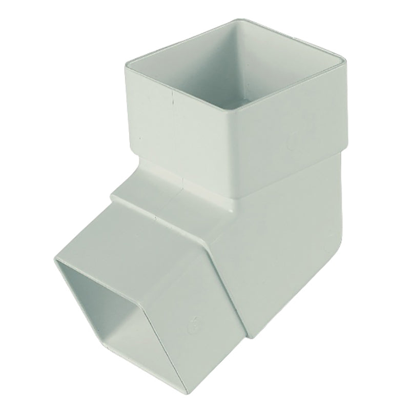 Square Downpipe 112.5° Offset Bend White