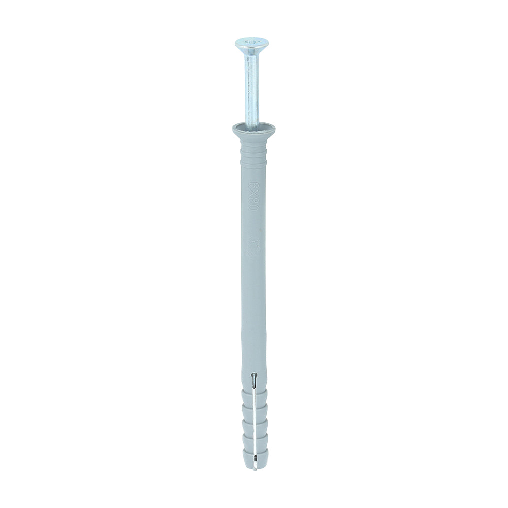 Nylon Hammer Fixing 6 x 80mm (80pk)