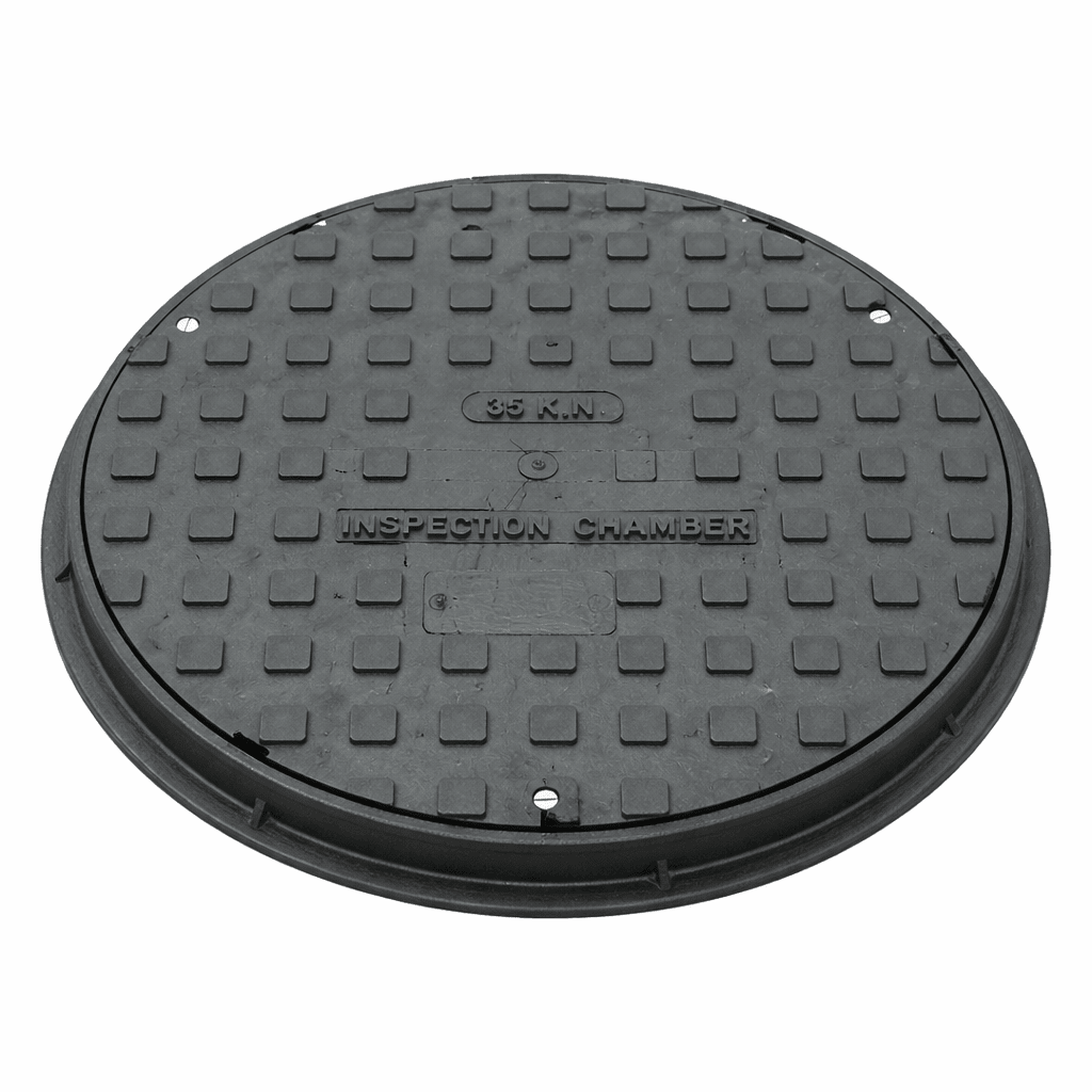 470mm Plastic Manhole Cover and Frame 3.5 Tonne - Reynolds Timber & Building Supplies