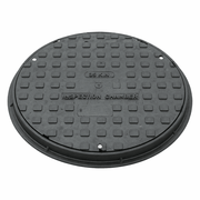 470mm Plastic Manhole Cover and Frame 3.5 Tonne - Reynolds Timber & Building Supplies