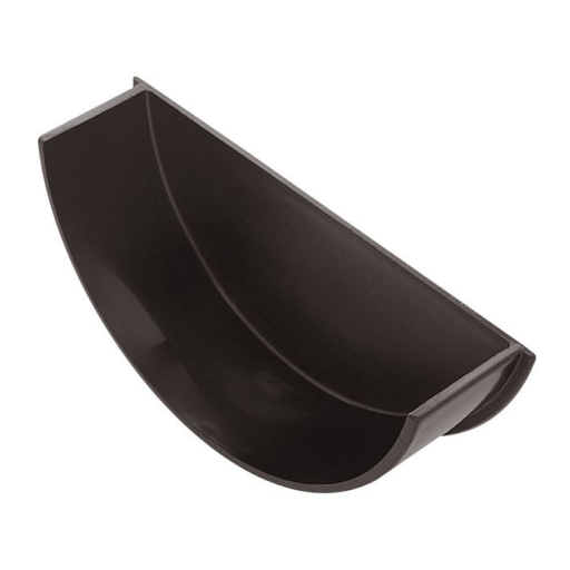 Half Round Internal Stop End Black