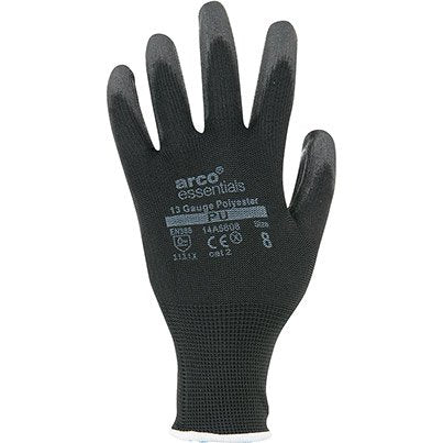 Black Nylon Gloves Size 10