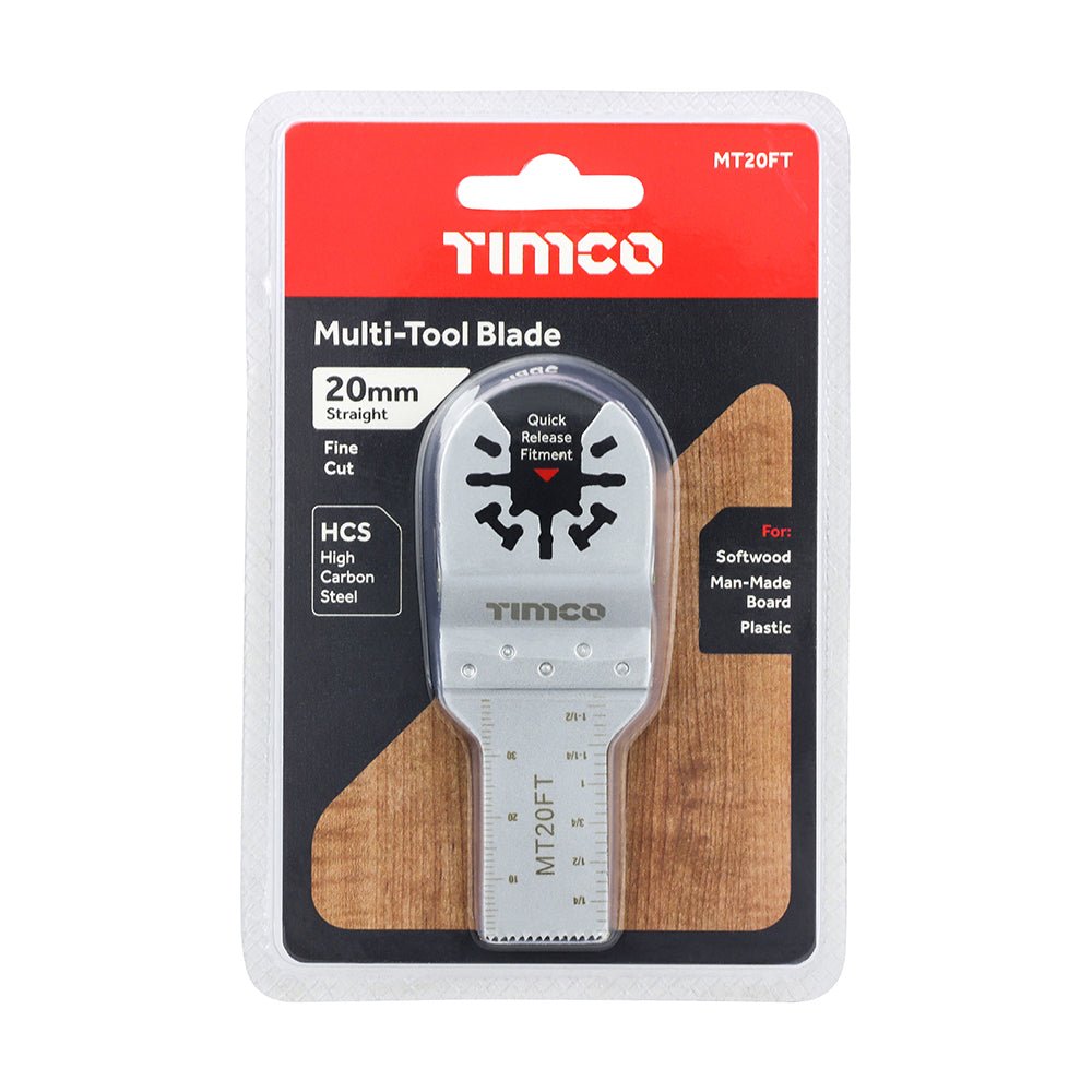 20MM Multi - Tool Blade - Straight Fine - For Wood (1/Blister Pk) - Reynolds Timber & Building Supplies