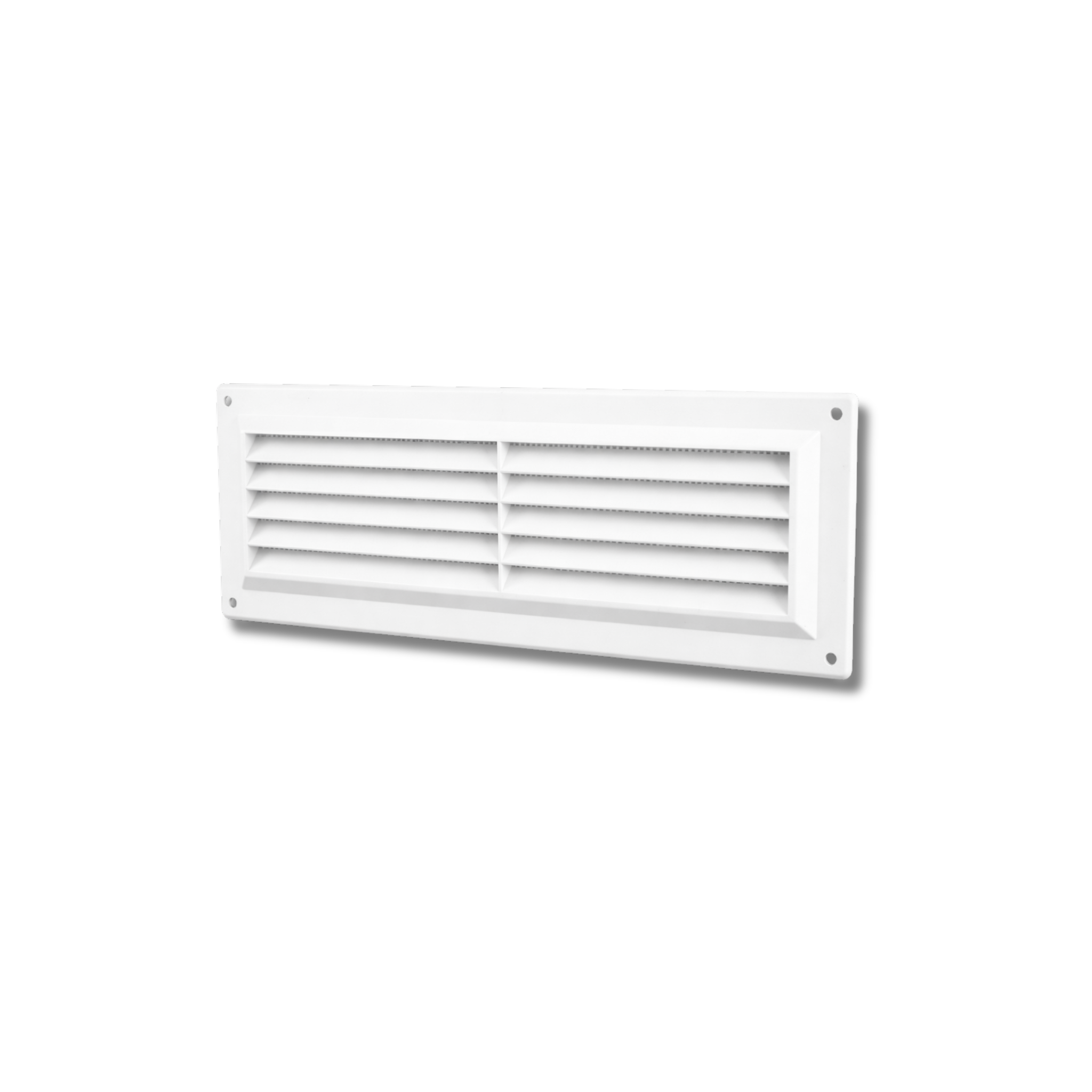 Plastic Vent White Louvre 9" x 3" with Fixed Fly Screen