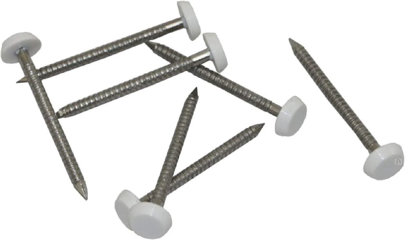 40mm Poly Top Nails White