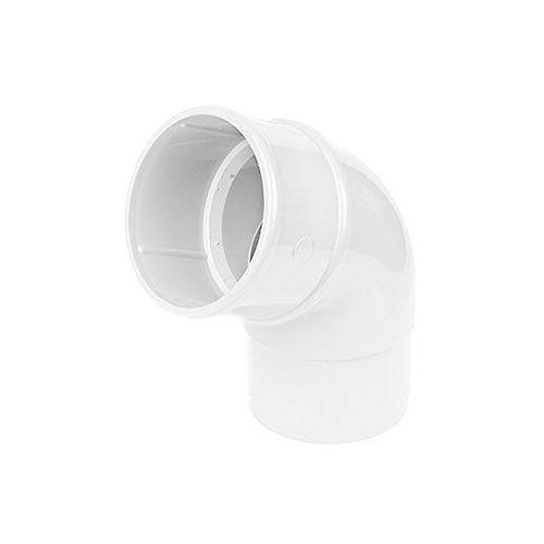 Round Downpipe 112.5° Offset Bend White