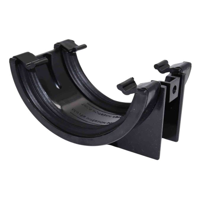 Half Round Gutter Union Bracket Black