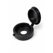 6-8 Gauge Screw Cover Cap Hinged Black (100bag)