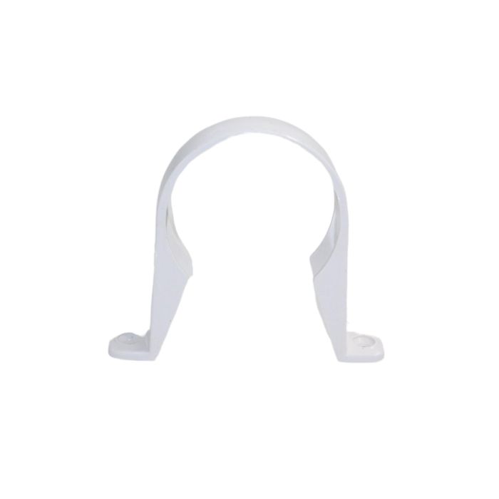 Round Downpipe Clip White