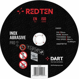 Dart SS/IONX Abrasive Discs 115mm (10pk)