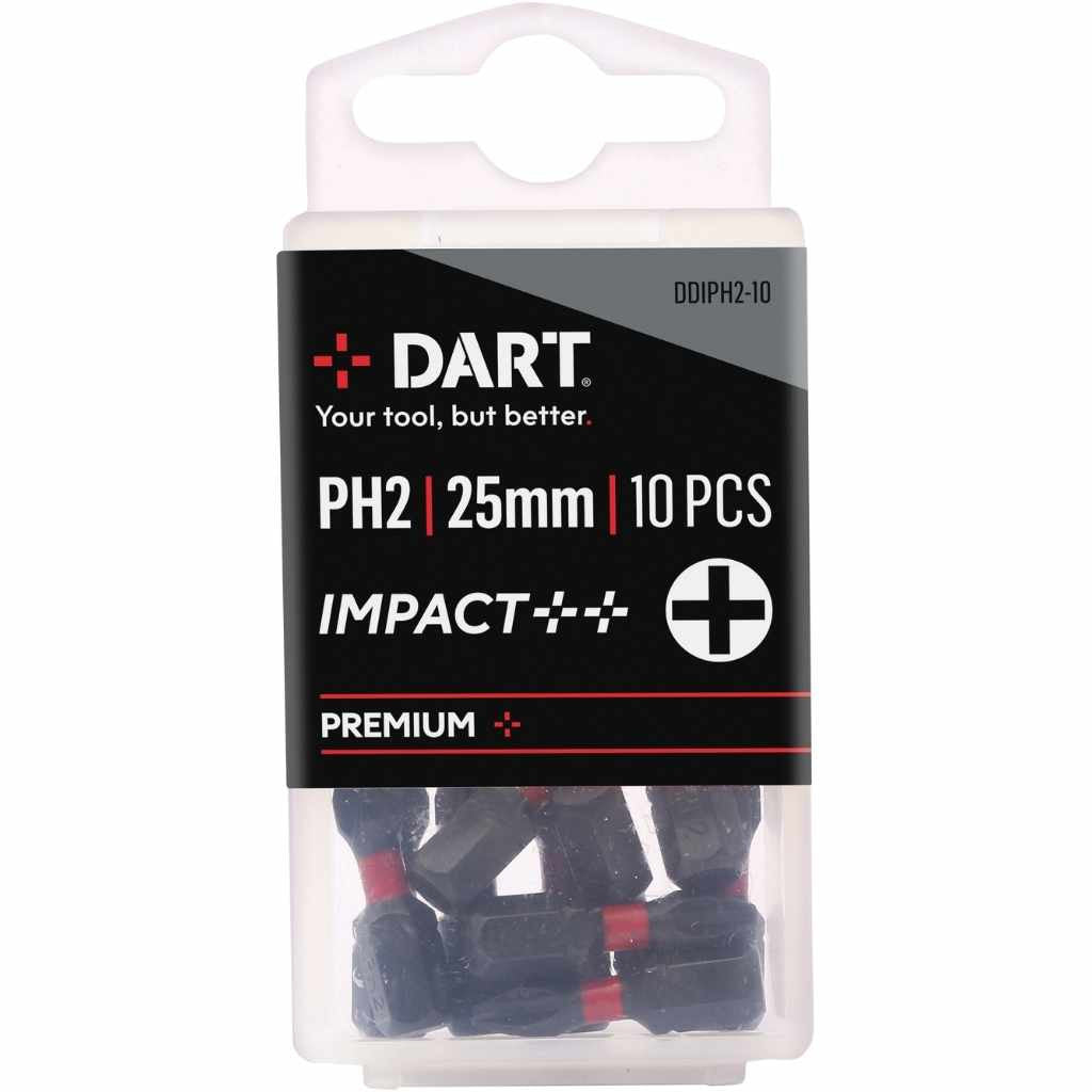 Dart PH2 Impact Driver Bits 25mm (10pk)