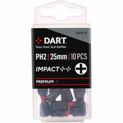 Dart PH2 Impact Driver Bits 25mm (10pk)