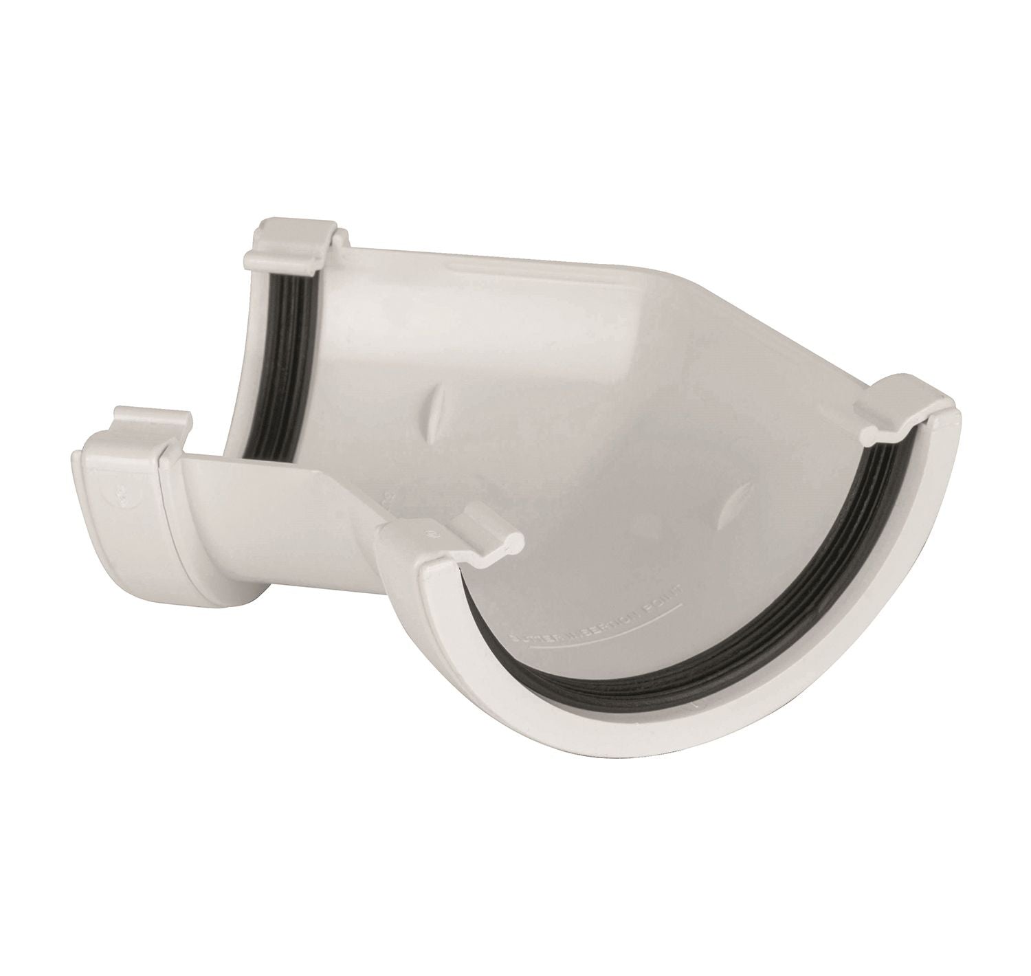 Half Round Gutter 135° Angle White