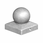 4" Post Ball & Collar Finial Galvanised - Reynolds Timber & Building Supplies