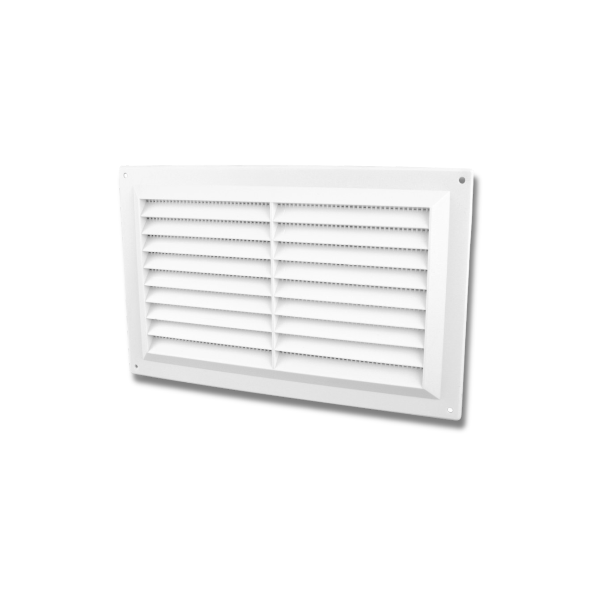 Plastic Vent White Louvre 9" x 6" with Fixed Fly Screen