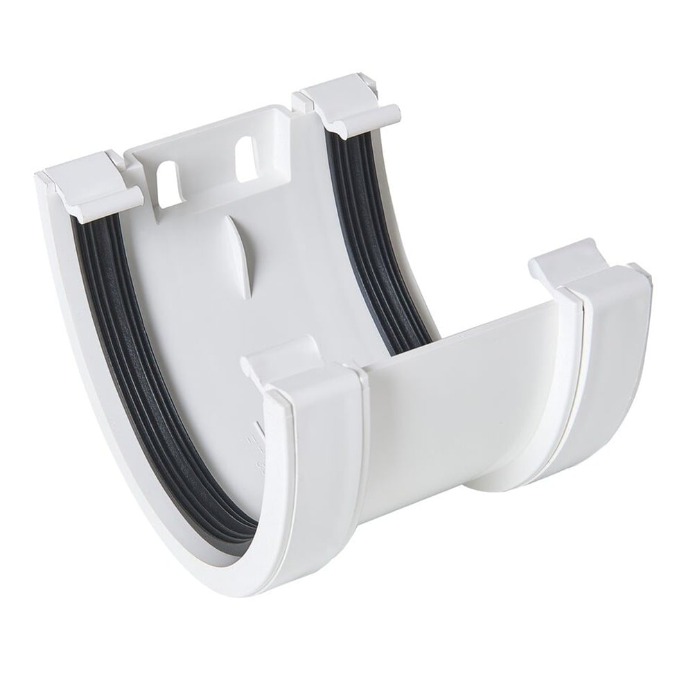 Half Round Union Bracket White