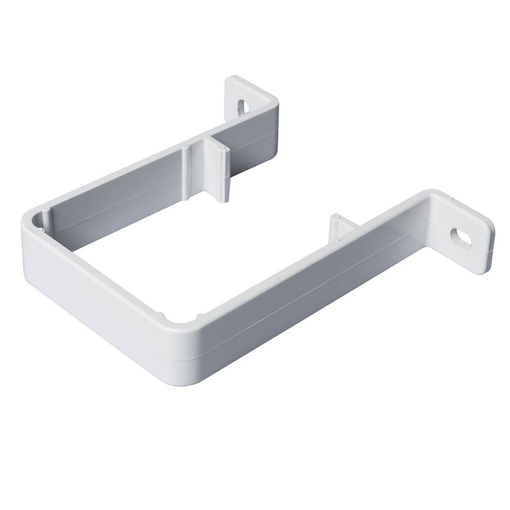Square Downpipe Clip White