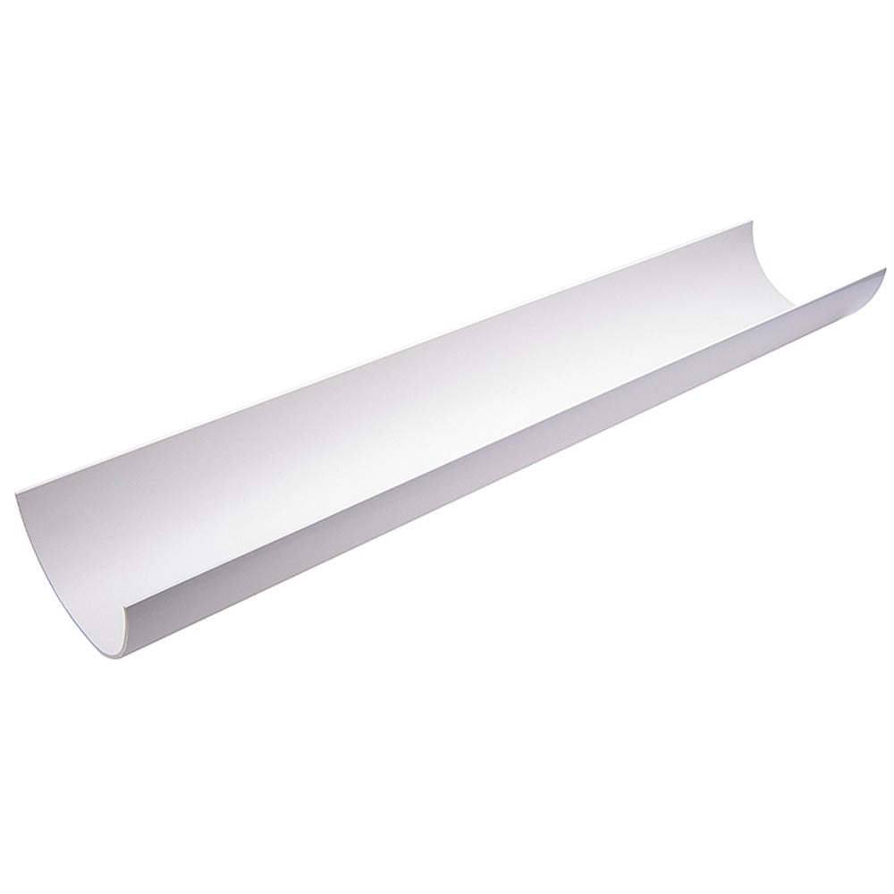 Half Round Gutter 4m White