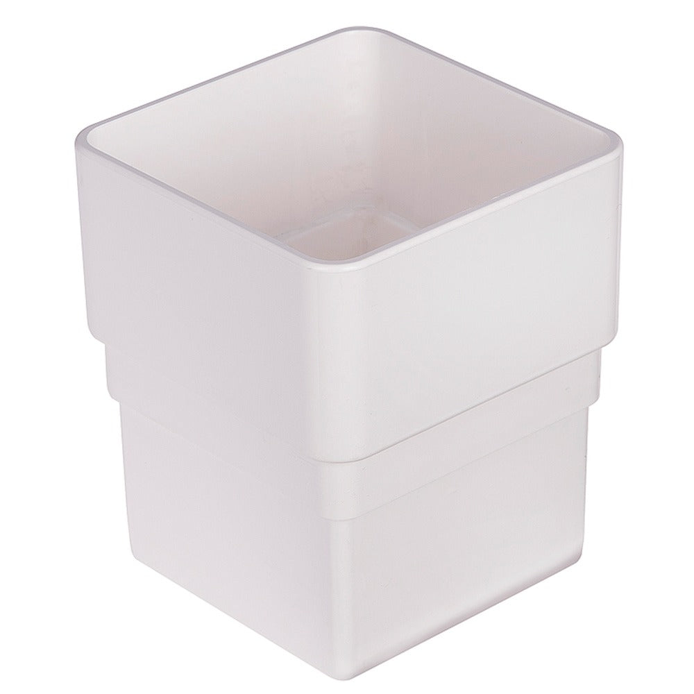 Square Downpipe Socket White