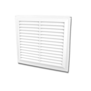 Plastic Vent White Louvre 9" x 9" with Fixed Fly Screen - Reynolds Timber & Building Supplies